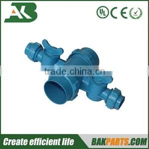 New Garden Hose 4 Way Tap Connector Adapter With Shut Offs thumbnail-2