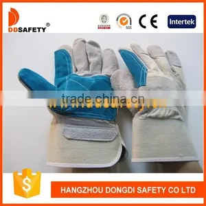 DDSAFETY Wholesale Promotion Cow Leather Gloves Safety Gloves thumbnail-1