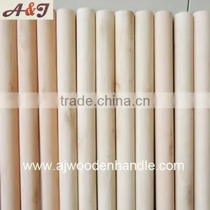 Two-times Polished Solid Wooden Broom Handle Domed thumbnail-4