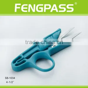 S8-1034 4-1/2" 2Cr13 Stainless Steel Blade With Plastic Handle Thead Scissors thumbnail-3