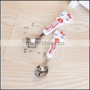 2015 Hot Sell Cartoon Food Grade Plastic Handle Stailess Steel Spoons Supplier in China,food Grade Plastic Spoons Supplier thumbnail-1