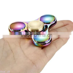 2017 New Hot Rainbow EDC Hand Spinner Finger Gyro Tri Fidget Focus Desk Toys Stocking Stuffer Kids/Adult thumbnail-1