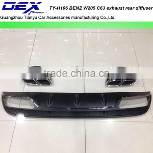Car Part New Product B~ENZ W205 C63 Exhaust Rear Diffuser thumbnail-1