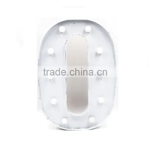 Lovely White O Shape Metal Home Decoration Battery Alphabet Led Letter Light thumbnail-1