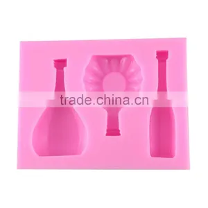 DIY Liquid Silicone Cake Mold Baking Fondant Cake Decoration Tools Wine 1688 Agent thumbnail-1