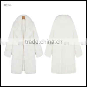 Hot Fashion Wholesale Price Ladies Lapel Faux Fox Fur Winter Coat for Women and Girls Clothing thumbnail-4