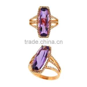 Dongzhou Purple 277 Rectangle Flat Back Sew on k5 Crystal Stones thumbnail-5