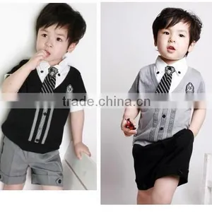 Brand New Boys Gentleman Clothing Suits Boys Clothing Sets Kids Handsome Clothes for Summer thumbnail-1