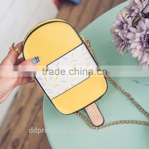Bag 2017 Handbag Chain Girls Ice Cream Pattern Shoulder Long Strip Bag thumbnail-4