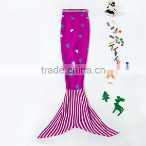 SHIJ Christmas Tree Crochet Mermaid Tail Blanket thumbnail-2