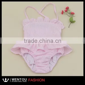 Latest Wholesale Cute Girls Seersucker Swimsuit thumbnail-1