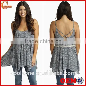 Floral Print Delicate Layered Tank Top Wholesale Bohemian Women Top thumbnail-1