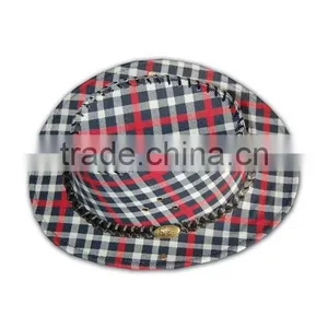 ISO9001 BSCI Factory Hot Sale Red Fleece Tailored Made Plaid Hat thumbnail-4