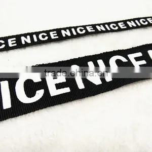 Hot Sale Custom Letter Printed Ribbon Lace 100% Polyester Ribbons for Garments thumbnail-2