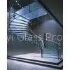 High Strength Curved Tempered Glass For Staircase , Clear Float Glass thumbnail-1