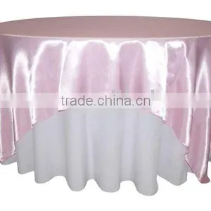 Wedding Satin Table Overlays White Wedding Polyester Table Cloth thumbnail-1