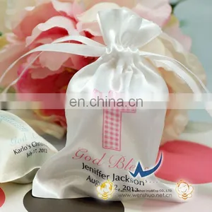 Personalized Satin Drawstring Party Favor Bag thumbnail-1
