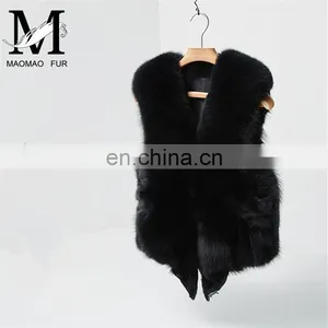 2017 New Fashion Sleeveless Outerwear Real Fox Fur Vest for Women thumbnail-3