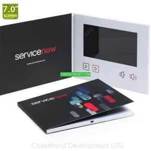 Powerful Marketing Tool A4 Size 7'' LCD OEM Video Brochure With Pocket Design for Business Card thumbnail-5