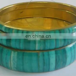 Trendy Summer Blue Bone/horn Bangles thumbnail-1
