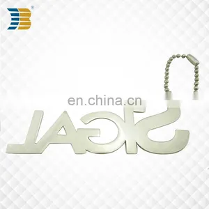 Custom Made Metal Silver Plating Letter Keychain thumbnail-1