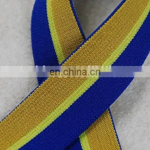Fashionable Design Gold and Blue Elastic Band, Elastic Ribbon Wholesale thumbnail-2