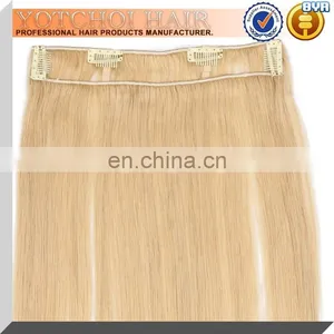 100% Real Human Hair Remy Hair Extensions Clip In Extensions(18inch,70g,#60 Platinum Blonde) thumbnail-1