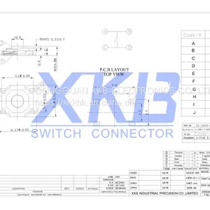 Height Can be Customized 5.2*5.2 Round Long Foot Tact Switch thumbnail-2