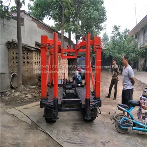 180m Depth Crawler Mounted Water Well Geological Drilling Rig Flexible for Industry Drilling thumbnail-2
