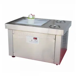 USA Single Round Pan Commercial Fruit Mix Roll Ice Cream Maker thumbnail-1