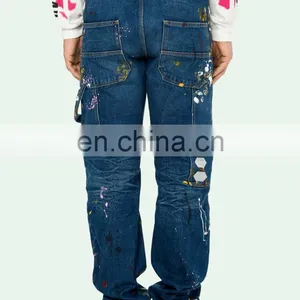DiZNEW PAINTED POCKETS VINTAGE PAINT CARPENTER JEAN PANTS FOR BOYS thumbnail-4