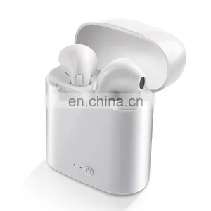 Cheaper and Good Quality i7 I7s Tws Wireless Earbuds With Logo Earphones BT5.0 Black White for Smart Phone Tablet thumbnail-1