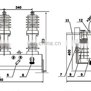 Highly Reliable Effciently Safely Power Plant Substation 12kv Indoor Vacuum Circuit Breaker thumbnail-4