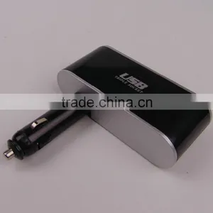 Car 3 Ways Cigarette Lighter Socket With USB thumbnail-4