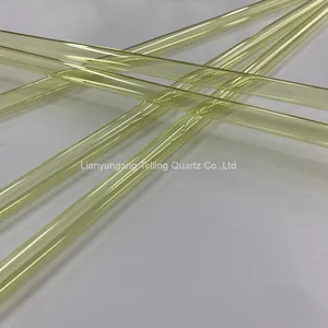 Various Sizes High-temperature Quartz Tubes Yellow Quartz Glass Tube Silica Lazer thumbnail-5