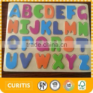 2015 Popular Letters Puzzle Games for Little Child Natural Wood Educational Puzzle thumbnail-1