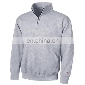 OEM High Quality Custom Half Zip Pullover Plain Hoodies Quarter Half Zip Hoodie Men Half Zip Hoodie Up thumbnail-2