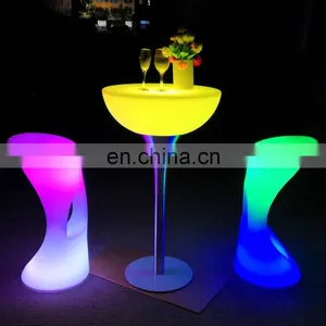 Bar Furniture Party Hire Table Hookah Lounge Seating Plastic Cocktail Tables Portable Bar Counter Led Party Tables thumbnail-5