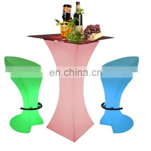 Led Furniture /Led PE Light Up Chair for Restaurant Discotheque Pub Used Glowing Bar Table thumbnail-5