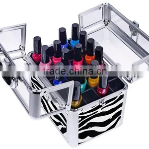 High Quality Nail Polish Drawer Organizer,Aluminum Nail Polish Opi Cosmetic Organizer,Zebra Acrylic Opi Nail Polish Storage Case thumbnail-5