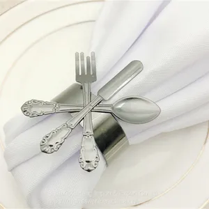 Popular Wholesale Cutlery Designed Napkin Rings for Holiday Party Dinner Wedding thumbnail-3