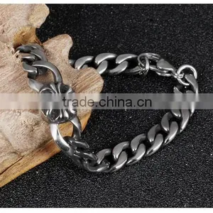Fashionable Stainless Sterling Steel Man Bracelets Plain Titanium Steel Designer Heavy Bangles thumbnail-6