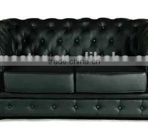 Replica High Quality Solid Wood Frame Luxury Genuine Leather 2 Seater Anonimo Chesterfield Sofa, Classic Chesterfield Sofa thumbnail-1