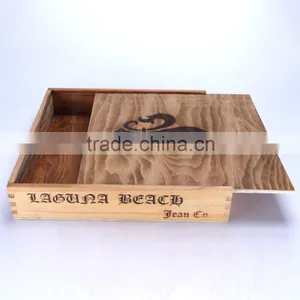 Retro Antique Wooden Gift Storage Box Oversize Vintage Square Wooden Box thumbnail-2