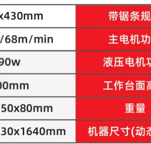 The Hongshengjie Fully Automatic Metal Band Saw Machine GZ4243 Features a Robust Structural Design and High Precision in Cutting Operations. thumbnail-5