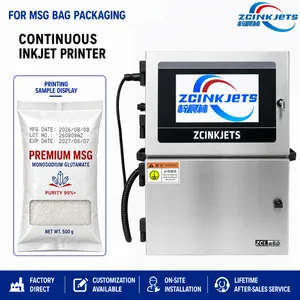 CIJ Inkjet Date Printer for Plastic MSG Bags Flexible Food Packaging thumbnail-1