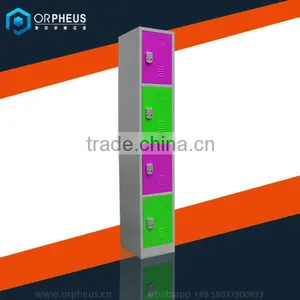 Steel Gym Locker Multi-colour Cabinet Steel Storage Locker 4 Erect Door Gym Locker For Sale thumbnail-1