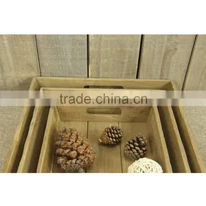 Wholesale High Quality Antique Rectangular Kitchen Storage Wood Plates in 3 Size thumbnail-5