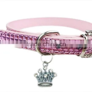Wholesale Pet Supplies High Gloss Surface Crown Pendant Dog Collars thumbnail-5