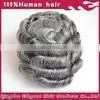 2015 Fashion Products 100% Full Lace With Grey Human Hair Toupee for Men Wholesale thumbnail-2
